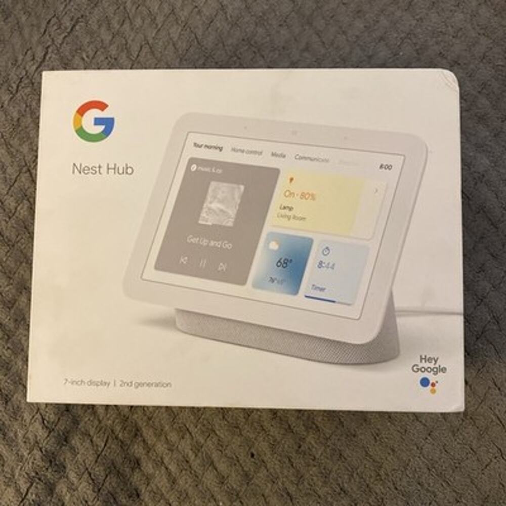 Google Nest Hub 7" Smart Display - Chalk White NEW Open Box